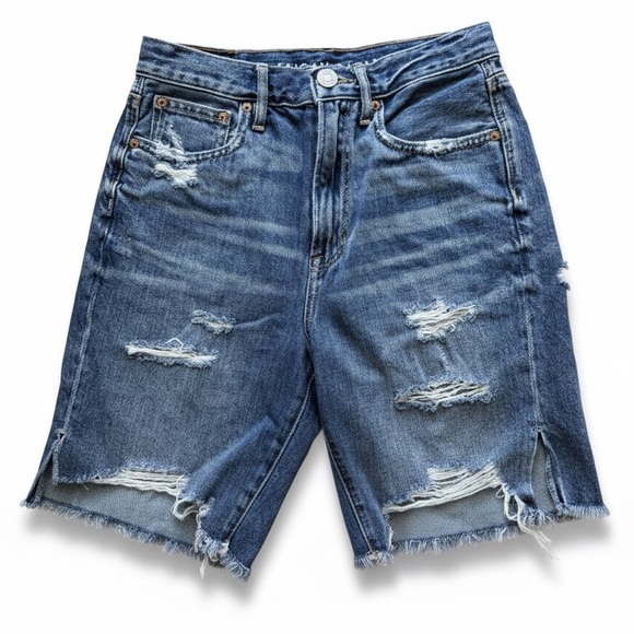 American Eagle Outfitters Pants - ✨2/$25✨ American Eagle Outfitters Long Distressed Bermuda Mid Rise Shorts Sz 0